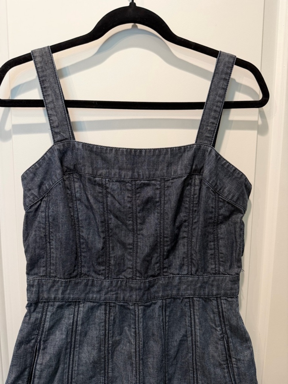 Fei Anthropologie Dark Chambray Strappy A-Line Dress Size 10. 0053 - Picture 2 of 7